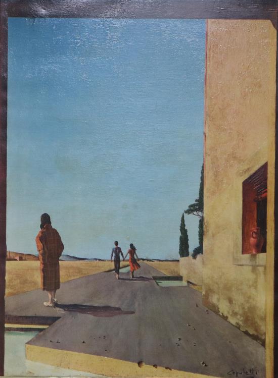 Giovanni Capuletti Figures in a landscape 66 x 50cm.